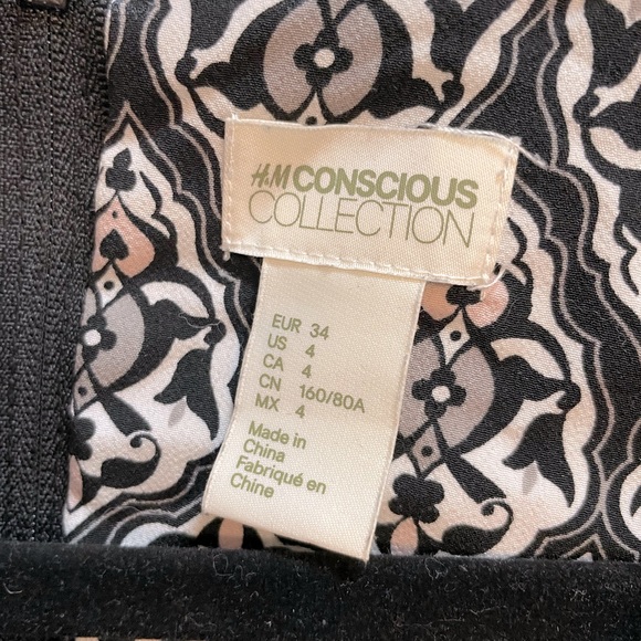 H&M Conscious Collection Pattern Skater Dress Size 4 - Picture 5 of 8